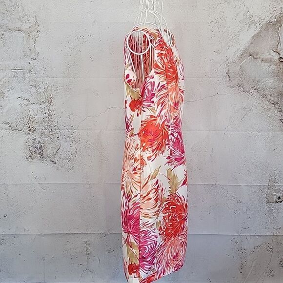 Unbranded Floral Sleeveless Dress - Pink and Orange Womens Size M/L - Picture 5 of 12